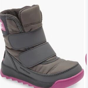 Sorel Kids Snow Boots - Gray with Pink Soles